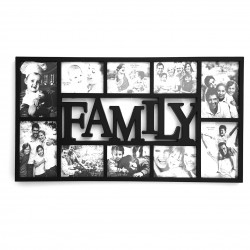 Ramka  na zdjęcia Family czarna 10 zdjęć 72 cm x 36,5 cm