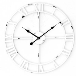 Zegar metalowy LOFT  White 58 cm