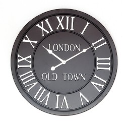 Zegar metalowy OLD TOWN gray 50cm